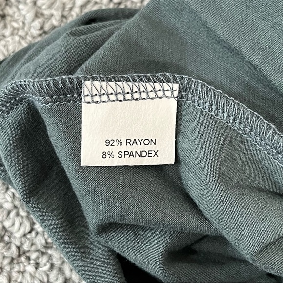 Sarah Liller SLSF Dress Womens Size Small Green Ruched Tank Midi Stretch NEW - Picture 4 of 10